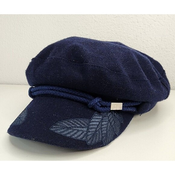 Rare QuickSilver Y2K Hat Fisherman Wool Blue Leaves Cord Vintage Sz L-XL OBO - Picture 1 of 10